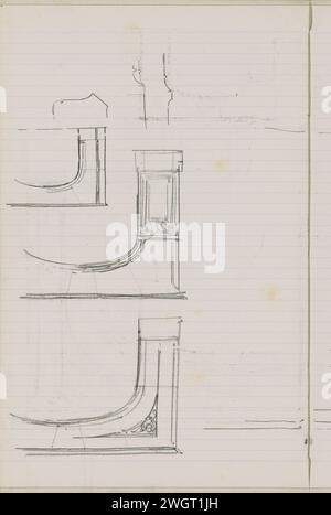 Triomfbogen, c. 1901  Leaf 42 Verso from a sketchbook with 79 sheets.  chalk  triumphal arch Stock Photo