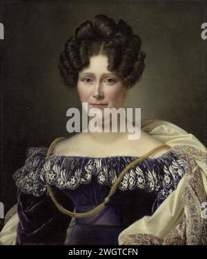 Yehanna Henteen angel (1789-1878), secure would be drake, Alexanda Jean-Douis, 1826 painting Portrait of Johanna Henriette Engelen, since 1814 the second wife of Daniel Francis Schas. Halved, sitting, in a purple velvet dress, a necklace around the neck. Pendant of SK-A-4153.  canvas. oil paint (paint) Stock Photo