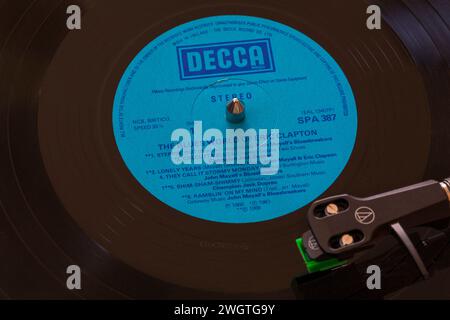 The Blues World of Eric Clapton vinyl record album LP with tonearm ...