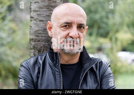 Man outdoors, Milano, Italy. Stock Photo