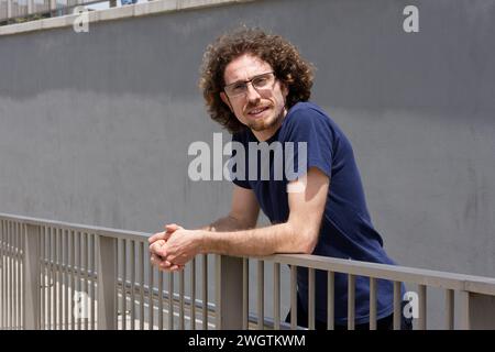 Man in the city, Milano, Italy. Stock Photo
