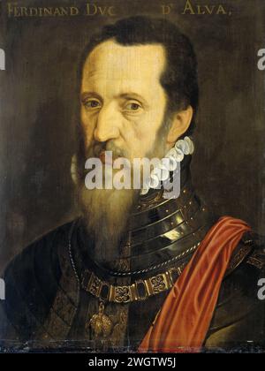 Fef of the Fey of Fekle, Balrea is to Eo, do Yyo , 1600 16999999994 painting Portrait of Fernando Alvarez de Toledo, Duke of Alva. Bust to the left, in armor, around the neck the chain of the golden fleece.  panel. oil paint (paint)  historical persons Low Countries Stock Photo