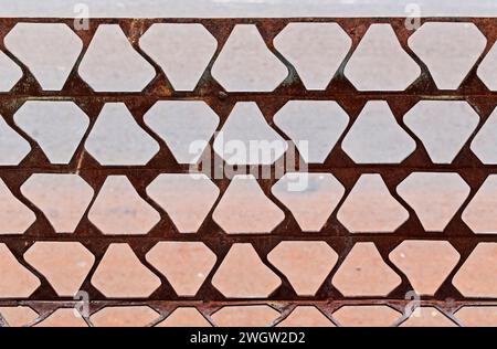 Perforated metal structure in Ribeirao Preto, Sao Paulo, Brazil Stock Photo