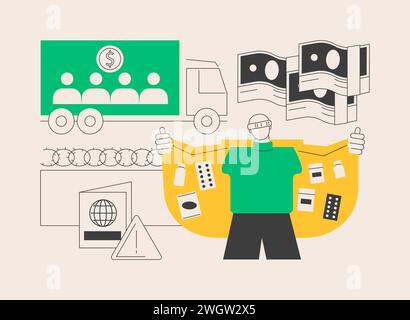 Smuggling abstract concept vector illustration Stock Vector Image & Art ...
