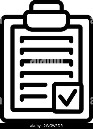 Transcription clipboard icon outline vector. Dark vocal record. Sound recording Stock Vector