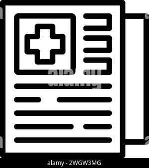 System occupation icon outline vector. Text paper recognition. Written record Stock Vector