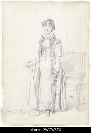 Portrait of Lady William Henry Cavendish Bentinck, Jean Auguste Dominique Ingres, 1815 drawing Lady William Henry Cavendish Bentinck, born Lady Mary Acheson, daughter of the Earl of Gosford, 1787-1843. Lord William Bentinck married Mary Acheson, daughter of the Earl of Gosford in 1803. After Napoleon's fall, the couple stayed in Rome for some time. There Ingres made two drawings of her alone and one together with her husband.  paper. pencil  historical persons - BB - woman Stock Photo