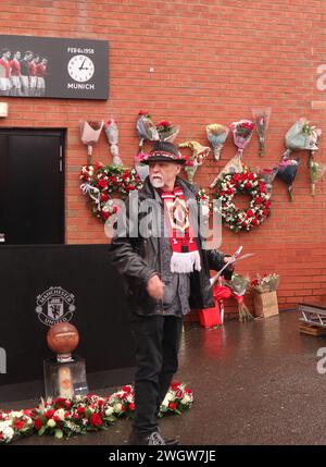 The Munich Air disaster remembrance service at Old Trafford, the home of Manchester United Football club Stock Photo