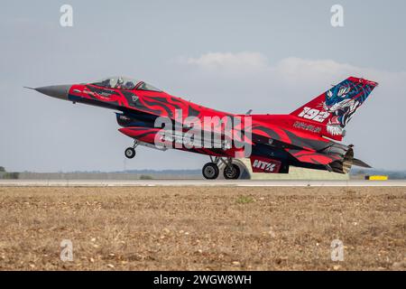 Turkey has asked to purchase 40 new F-16V aircraft and to modernize 79 existing ones to the same configuration as the new ones. The request for the new aircraft includes thirty-two (32) F-16C Block 70 aircraft and eight (8) F-16D Block 70 aircraft. Pictured: A General Dynamics F-16C Fighting Falcon of the Turkish Air Force during the NATO exercise Tiger Meet 2023 at Gioia del Colle air base (Italy) Turkey has requested to purchase 40 new F-16V aircraft and modernize 79 existing ones to the same configuration as the new ones. The request for the new aircraft includes thirty-two (32) F-16C Block Stock Photo