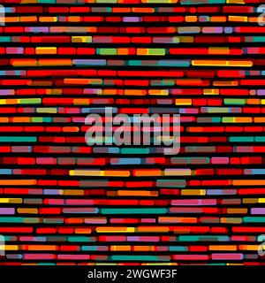 Seamless background of colored stripes on a dark background. hand drawing. Not AI, Vector illustration Stock Vector