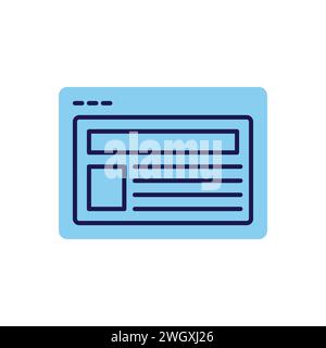 Site related vector icon. Isolated on white background. Vector illustration Stock Vector
