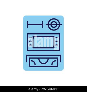 ATM related vector icon. Isolated on white background. Vector illustration Stock Vector