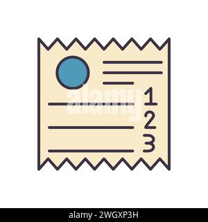 Sales Receipt related vector icon. Isolated on white background. Vector illustration Stock Vector