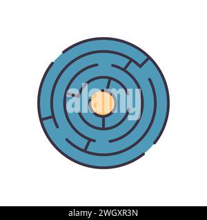 Labyrinth related vector icon. Isolated on white background. Vector illustration Stock Vector