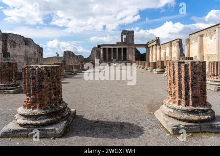Current ruins in Pompeii Archaeological Park.Pompeii-Naples-Italy. Stock Photo