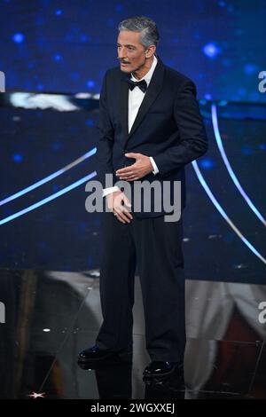 Sanremo, Italia. 06th Feb, 2024. Fiorello during the 74th edition of the SANREMO Italian Song Festival at the Ariston Theatre in Sanremo, northern Italy - Tuesday, FEBRUARY 6, 2024. Entertainment. (Photo by Marco Alpozzi/LaPresse)&#xa0; Credit: LaPresse/Alamy Live News Stock Photo