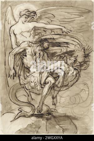 Fight between angel and devil to the soul of a human Stock Photo - Alamy