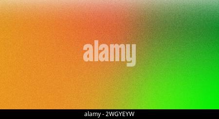 Grainy gradient simple color grain texture noise. Yellow red Green colors. Poster design brochure background wallpaper for social networks. Vector illustration. Stock Vector