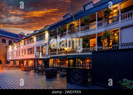 London, UK - November 2, 2023: The George, 17th Century Public House, Soutwark, London Stock Photo