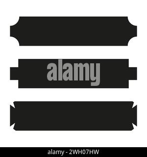 Banner, button, bar shapes. Vector illustration. EPS 10. Stock Vector