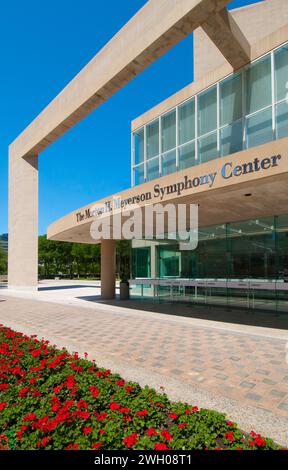 Morton H. Meyerson Symphony Center, built 1989 designed by I. M. Pei, one of best concert halls in the world, located in downtown Dallas, Texas Stock Photo