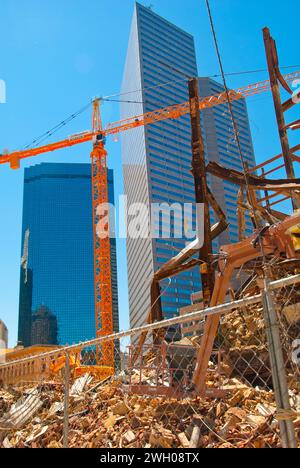 building demolition in downtown Dallas, Texas - USA Stock Photo