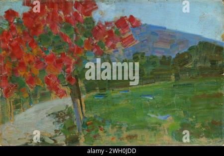 Rudolf Bartels - Landschaft mit Baum (1921). Stock Photo