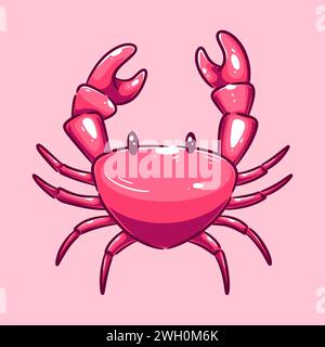 Hand drawn cute crab design - Hand drawn cute crab design Stock Vector