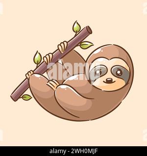 Hand drawn cute slow loris design - Hand drawn cute slow loris design Stock Vector