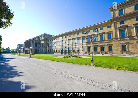 The Residenz in central Munich is the former royal palace of the Wittelsbach monarchs of Bavaria. The Residenz is the largest city palace in Germany. Stock Photo