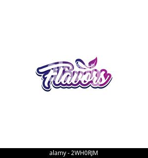 Flavors Simple Logo. Fruits Logo Stock Vector