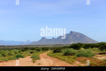 Landscapes in the Ngurunit area in northern Kenya. Stock Photo