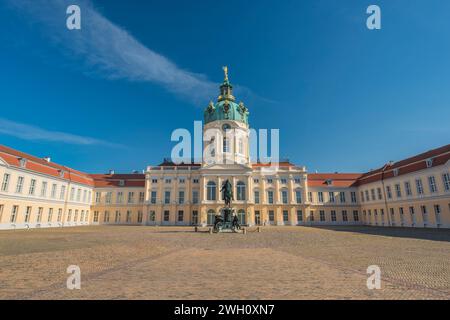 Berlin, Germany, front side at Charlottenburg Palace (Schloss) the Baroque summer palace Stock Photo