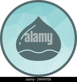 Chestnut icon vector image. Stock Vector