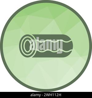 Cream swiss roll icon vector image. Stock Vector