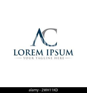 AC Letter Logo Design. Unique Logo Design. Stock Vector