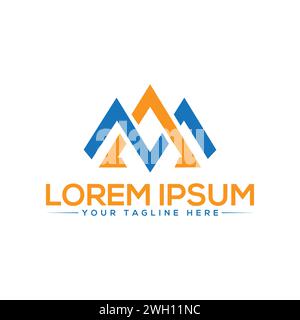 AM Letter Logo Design. Creative and Modern Logo Design. Stock Vector