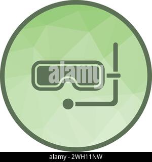 Diving Mask icon vector image. Stock Vector
