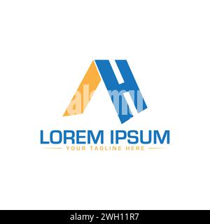 AH Letter Logo Design. Unique and Modern Logo Design. Stock Vector