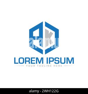 AK Letter Logo Design. Unique and Modern AK Logo Design. Stock Vector