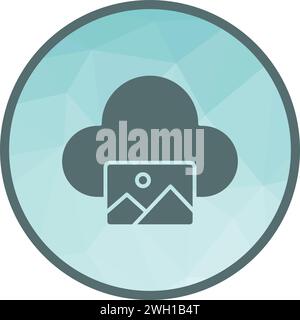 Images on Cloud icon vector image. Stock Vector