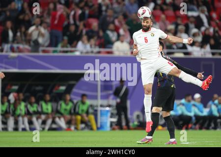 DOHA, QATAR - FEBRUARY 6: Yazan Al-Arab of Jordan during the AFC Asian Cup semi final match between Jordan and South Korea at Ahmad Bin Ali Stadium on February 6, 2024 in Doha, Qatar. (Photo by MB Media/) Stock Photo