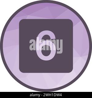 Keycap Digit Six icon vector image. Suitable for mobile apps, web apps ...