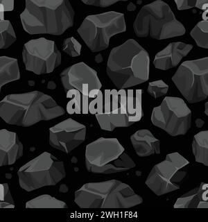 Seamless pattern of thermal coal. Stock Vector
