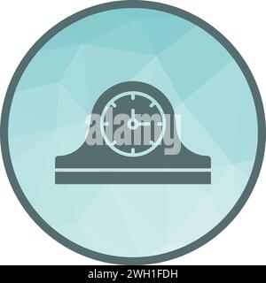 Mantelpiece Clock icon vector image. Stock Vector