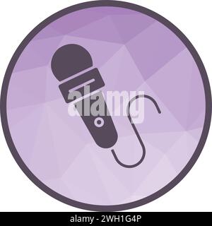 Mic with wire icon vector image. Stock Vector