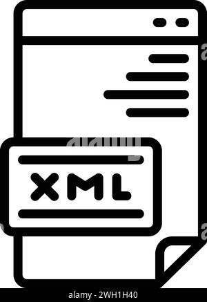 Icon for xml,document Stock Vector