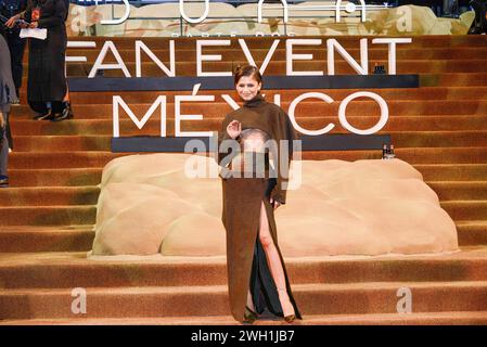 Fan Event For The Film Dune: Part Two February 6, 2024, Mexico City, Mexico: Actress Zendaya, attends the red carpet of the Fan Event for the film Dune: Part Two at Auditorio Nacional. Mexico City Mexico Copyright: xCarlosxTischlerx Stock Photo