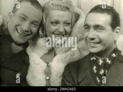 Italian actor and screenwriter Alfredo Rizzo (left), Italy 1930s Stock Photo