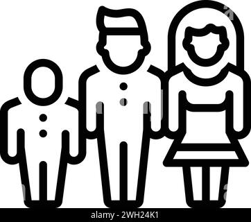 Icon for family,generations Stock Vector